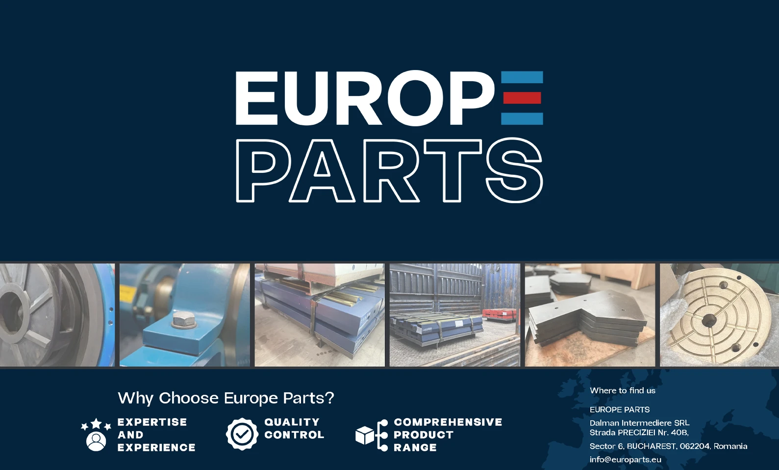 Europe Parts – Brand Identity I Stationery Catalog.