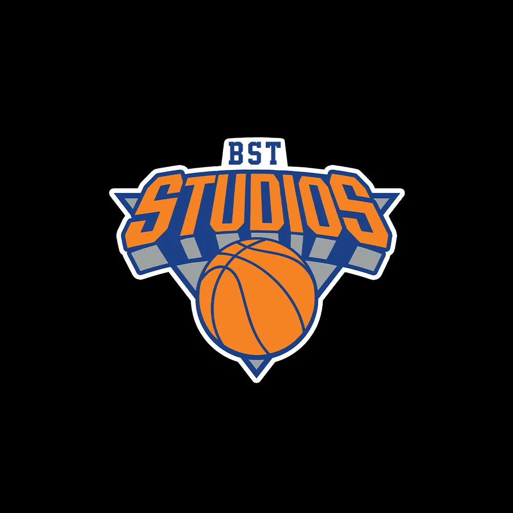 Design logo sportiv cu minge de baschet BST Studios realizat de FloBold.