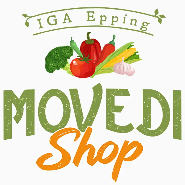 Creare logo și emblemă retro pentru băcănie Movedi Shop realizată de FloBold.