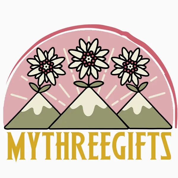 Creare emblemă în stil retro cu munți și flori Mythreegifts realizată de FloBold.