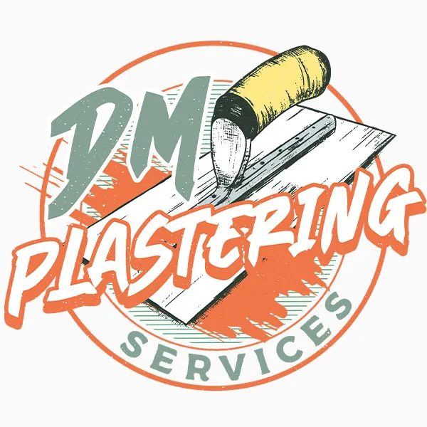 Design logo pentru servicii de construcții PM Plastering Services realizat de FloBold.