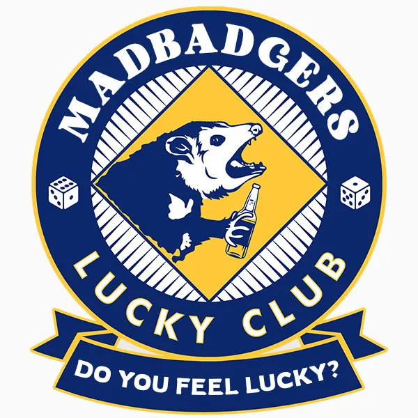 Design logo tip emblemă retro Madbadgers Lucky Club realizat de FloBold.