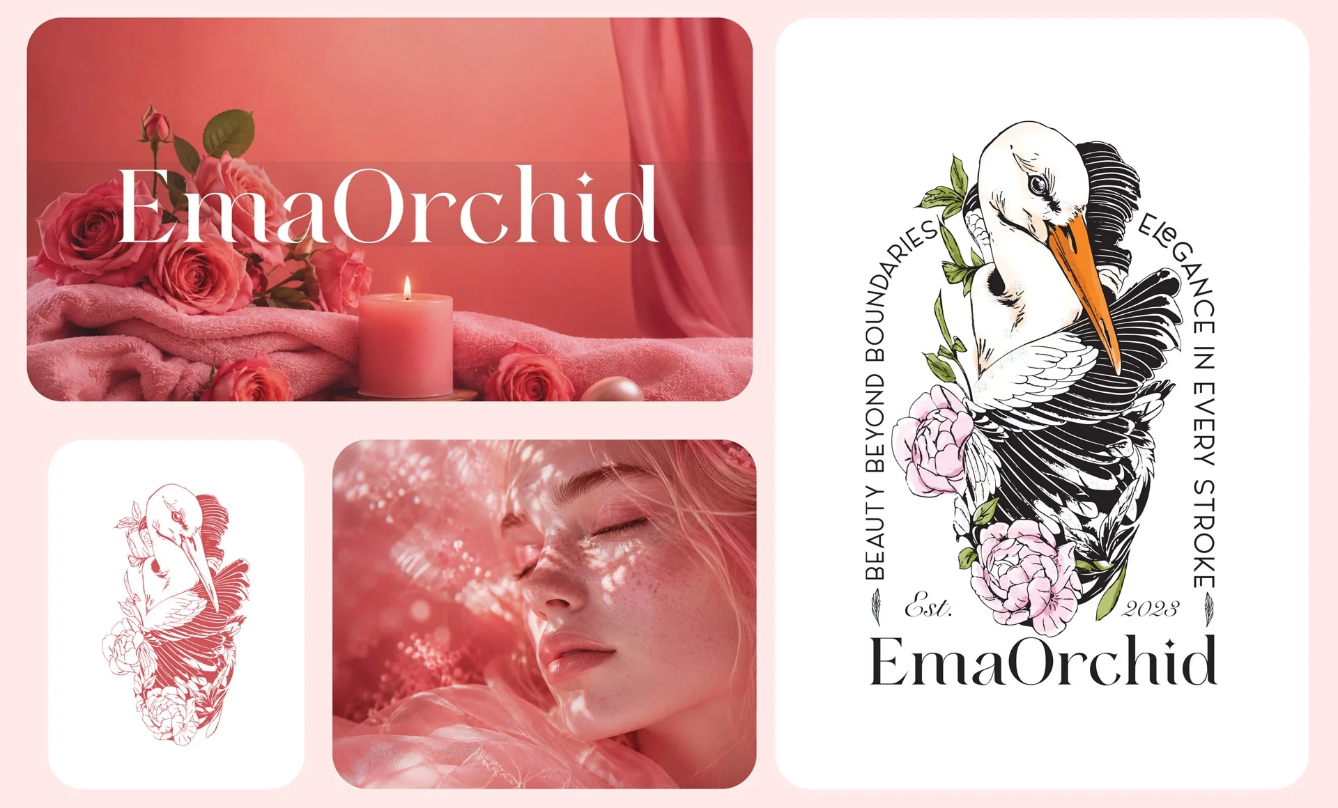 Branding salon spa EmaOrchid realizat de FloBold