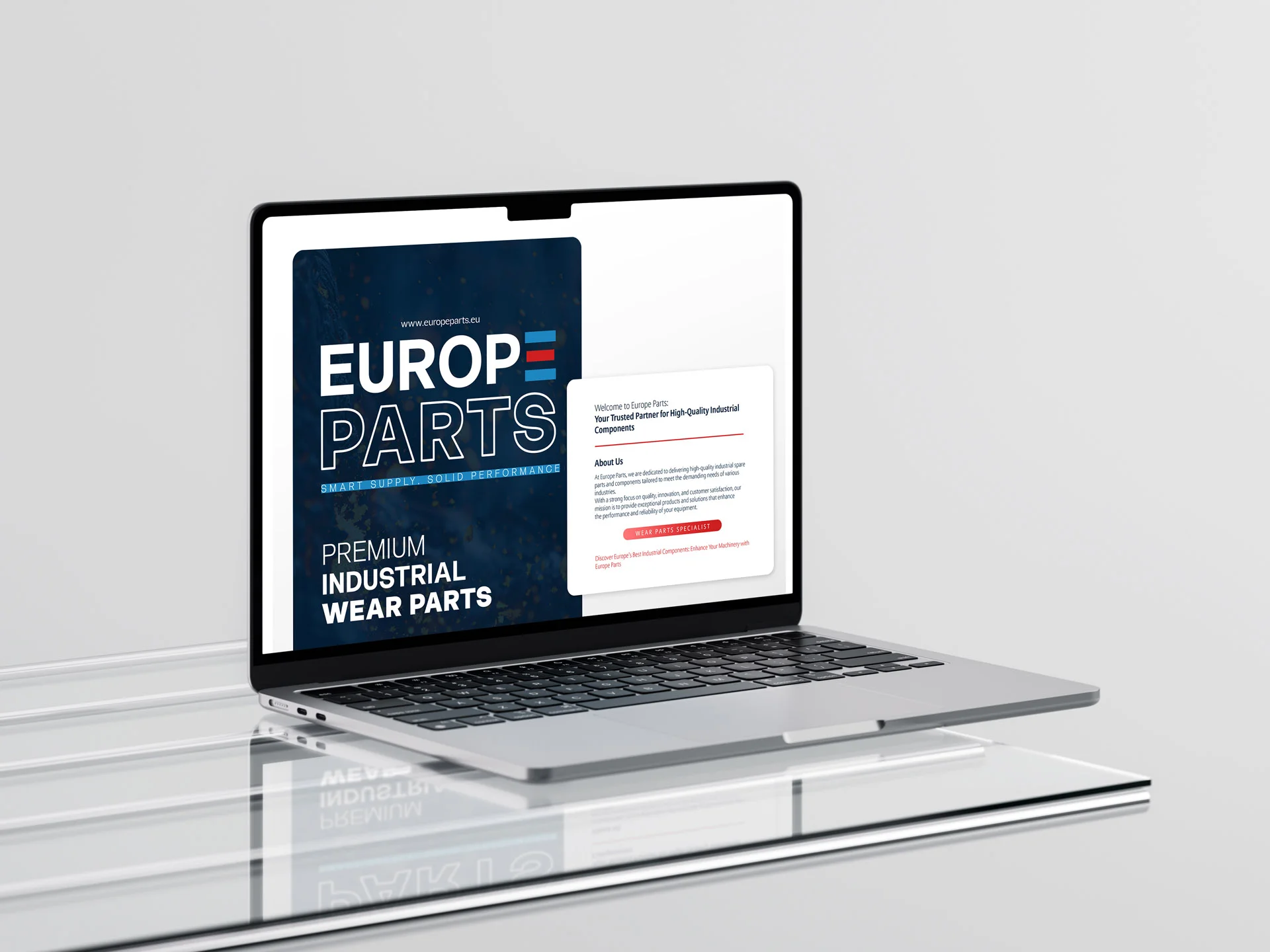 Creare site web corporate si design responsive Europe Parts realizat de FloBold