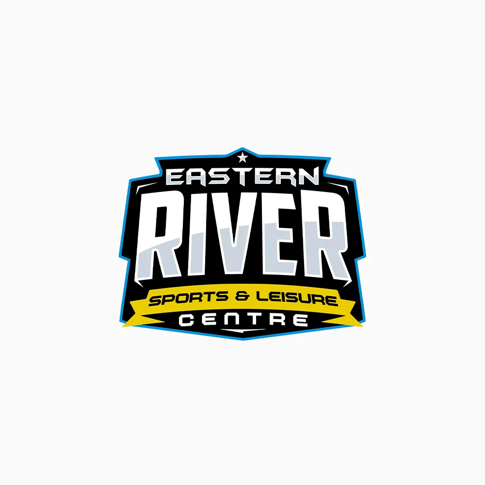 Logo Eastern River Sports and Leisure Centre emblemă sportivă complex recreativ.