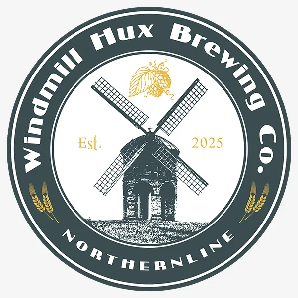 Creare logo pentru bere artizanală Windmill Hux Brewing Co realizat de FloBold.
