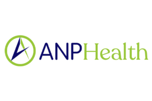 Design de logo ANPHealth cu emblemă circulară verde realizat de flobold pentru o companie din domeniul medical și wellness.