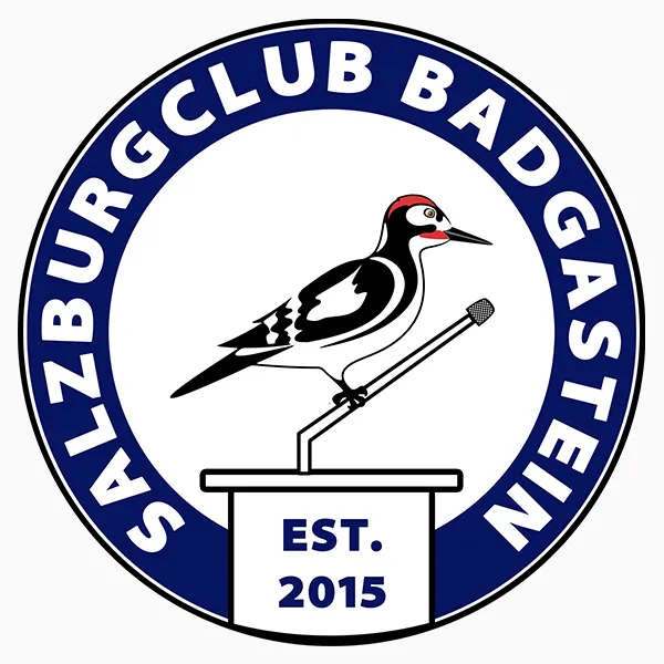 Creare emblemă circulară vintage Salzburgclub Badgastein realizată de FloBold.