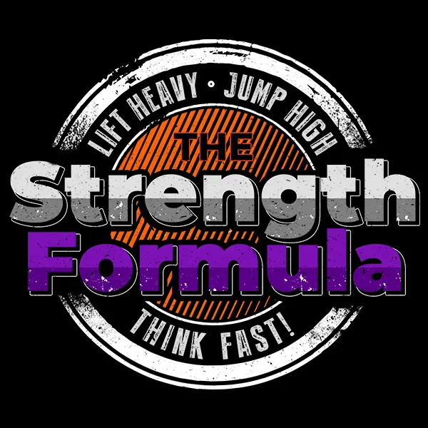 Design insignă stil grunge și textură The Strength Formula realizat de FloBold.