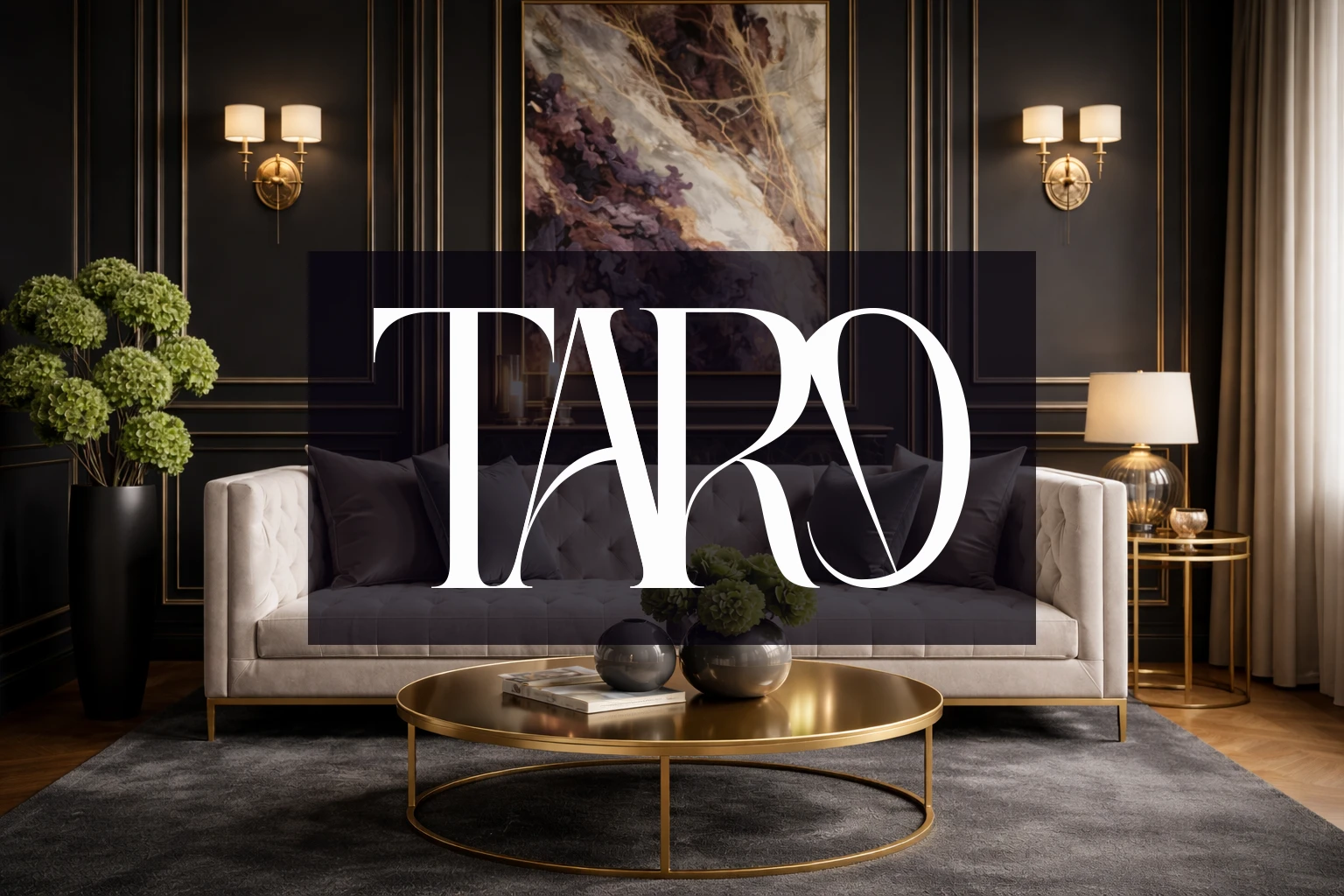 Branding design interior si realizare identitate vizuala Taro creat de FloBold