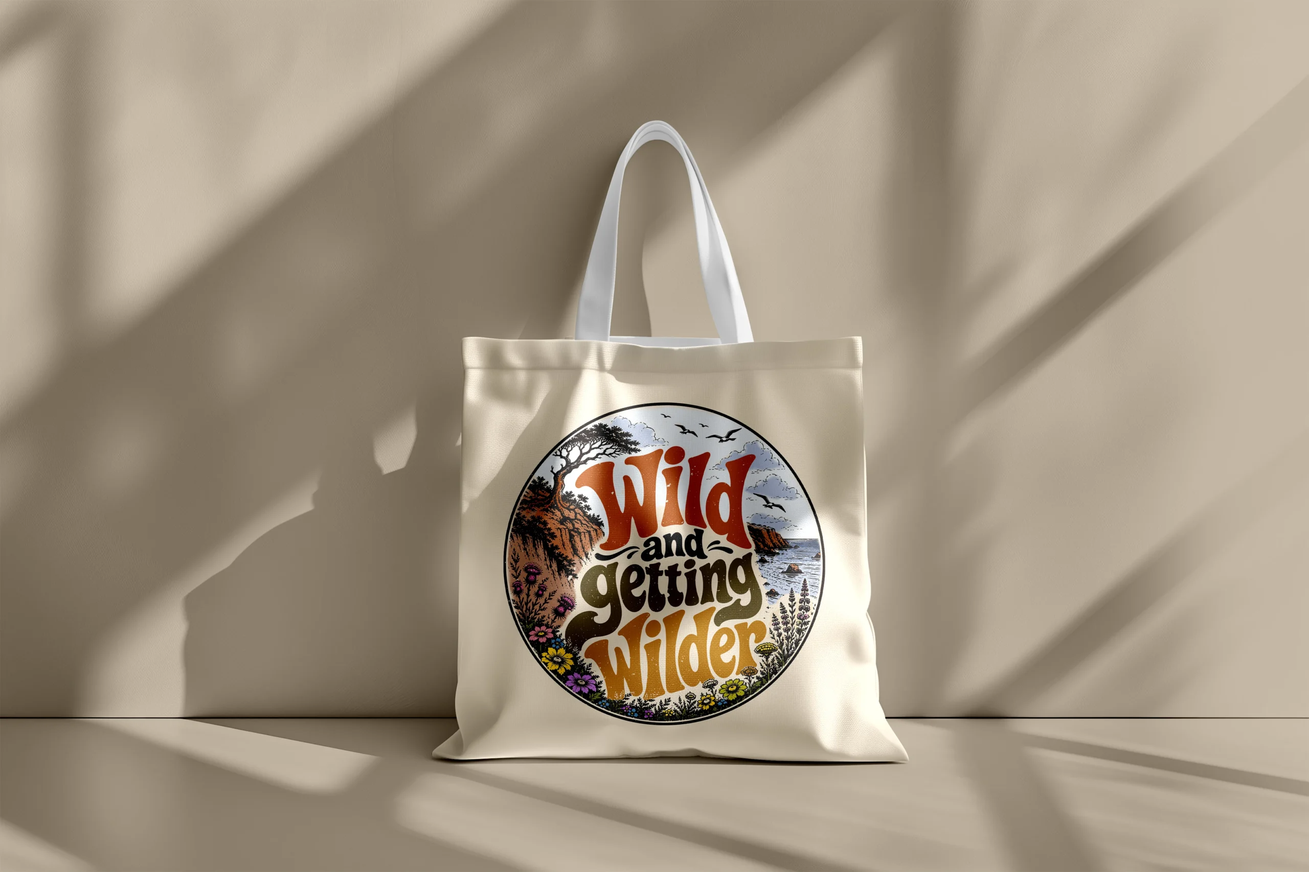 FloBold Studio - Custom typography tote bag merchandising design