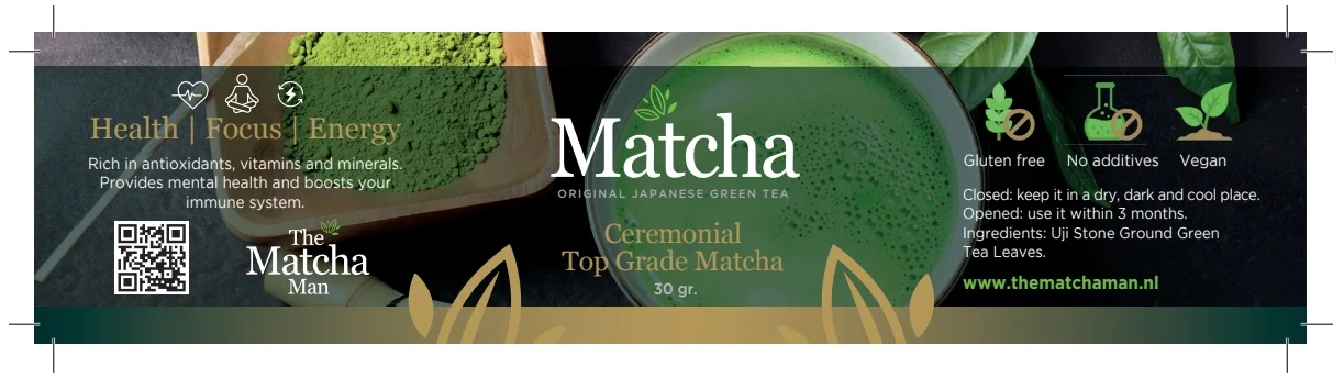 Servicii de design de ambalaj realizate de FloBold pentru un brand din industria Matcha.