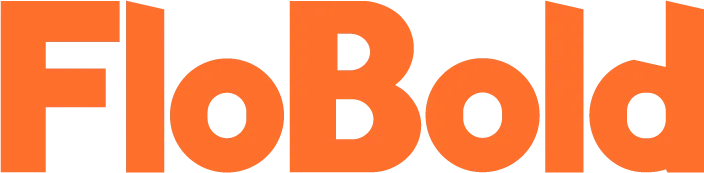 Contact FloBold -Logo-ul orange al agenției.