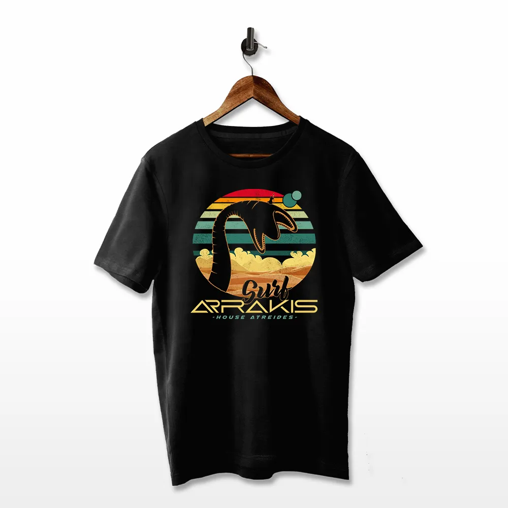FloBold Studio - Dune inspired Arrakis sandworm retro t-shirt design