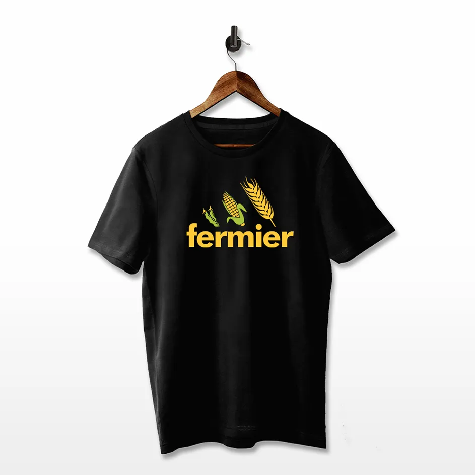 FloBold Studio - Design tricou minimalist fermier cu spice de grau si porumb