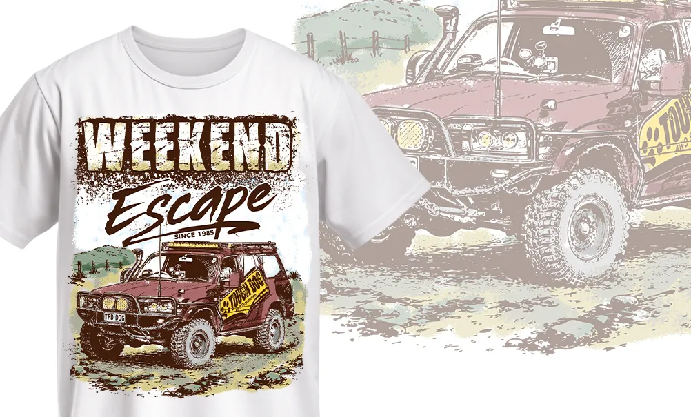 Print tricouri personalizate in stil offroad FloBold