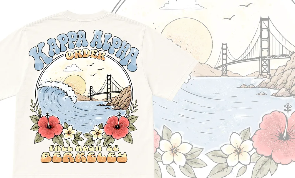 Custom vintage t-shirt design and apparel illustration in boho style - FloBold
