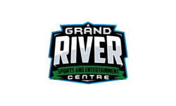 Design de logo în stil sportiv realizat de flobold pentru Grand River Sports and Entertainment Centre.